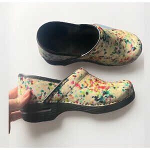 Womens Dansko Professional XP 2.0 Watercolor Multicolor Clogs Sz 40 US 9.5-10